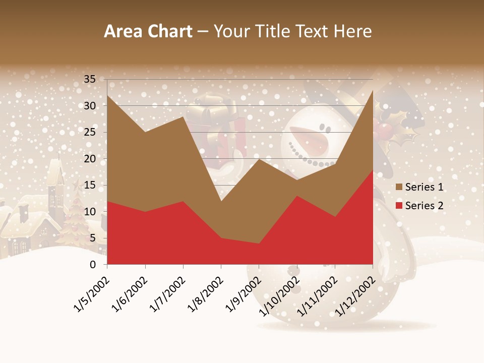Snowman With Gift For You Stock Vector Illustration: PowerPoint Template