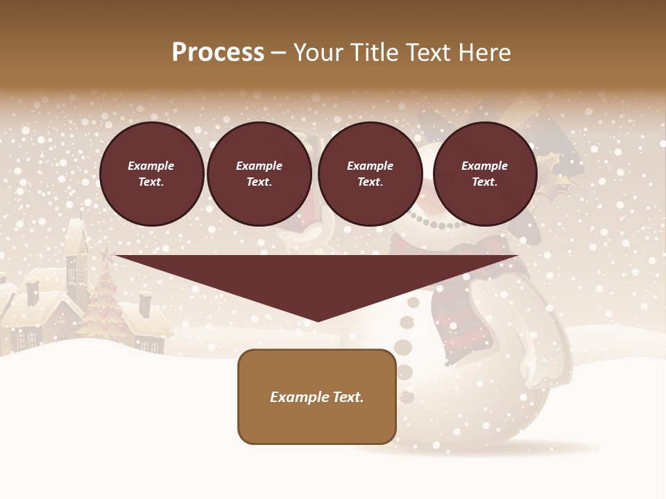 Snowman With Gift For You Stock Vector Illustration: PowerPoint Template