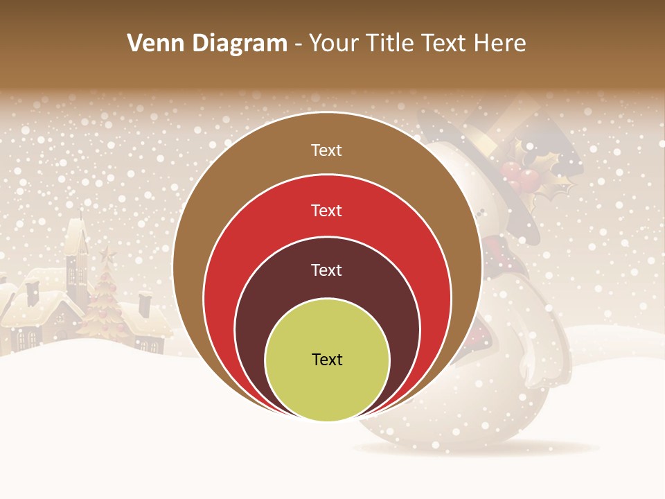 Snowman With Gift For You Stock Vector Illustration: PowerPoint Template