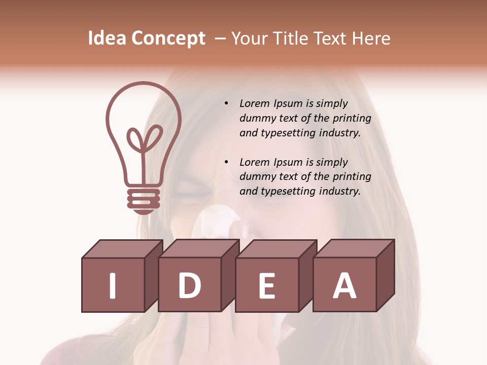 Colorful Electric Light Bulbs Close-Up PowerPoint Template