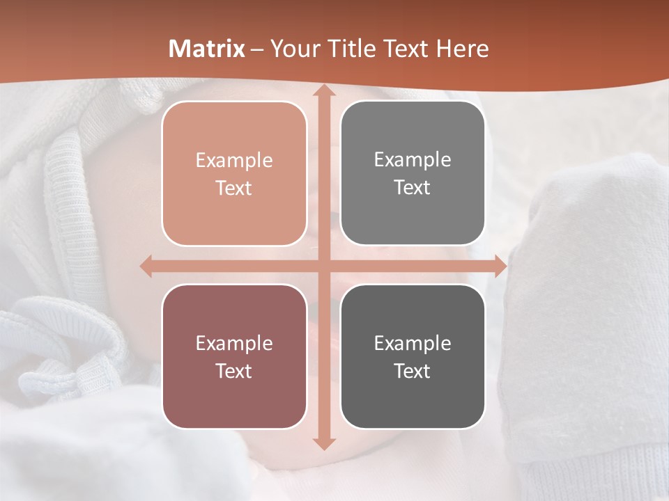 Sweet Dream After Childbirth, Newborn Baby In Hospital. PowerPoint Template