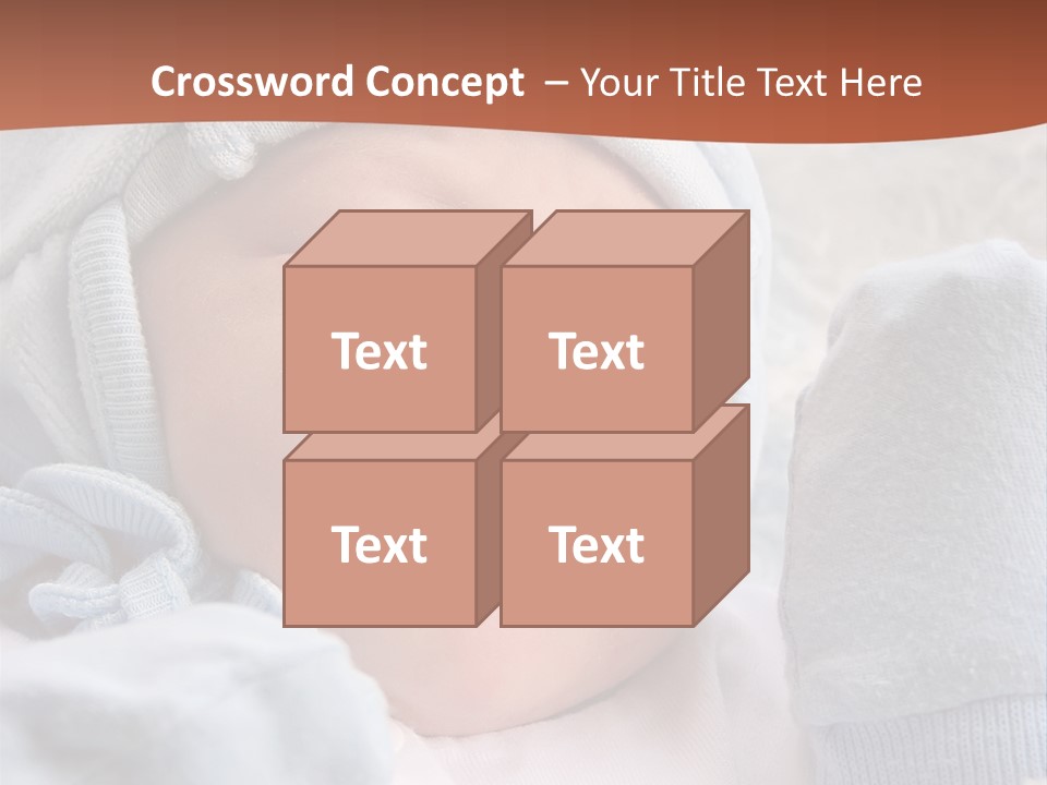 Sweet Dream After Childbirth, Newborn Baby In Hospital. PowerPoint Template