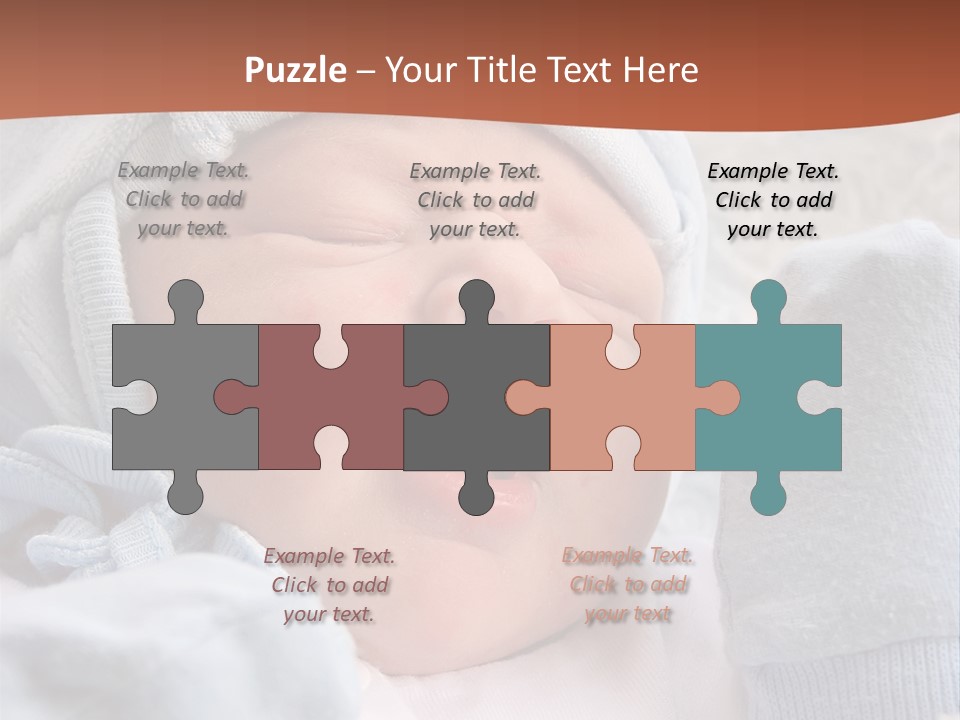 Sweet Dream After Childbirth, Newborn Baby In Hospital. PowerPoint Template