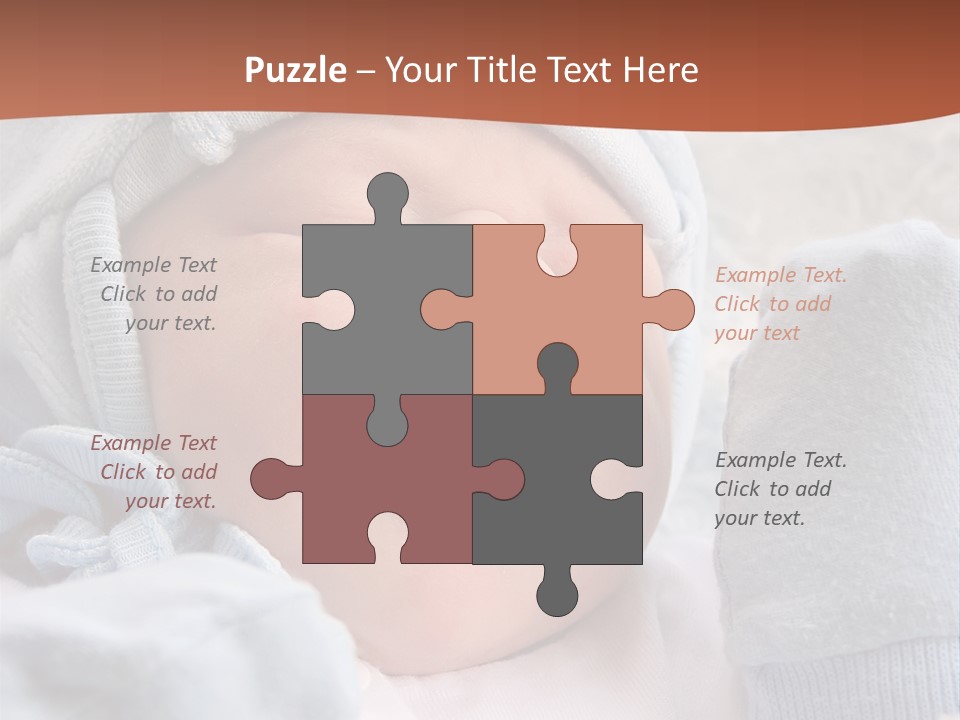 Sweet Dream After Childbirth, Newborn Baby In Hospital. PowerPoint Template