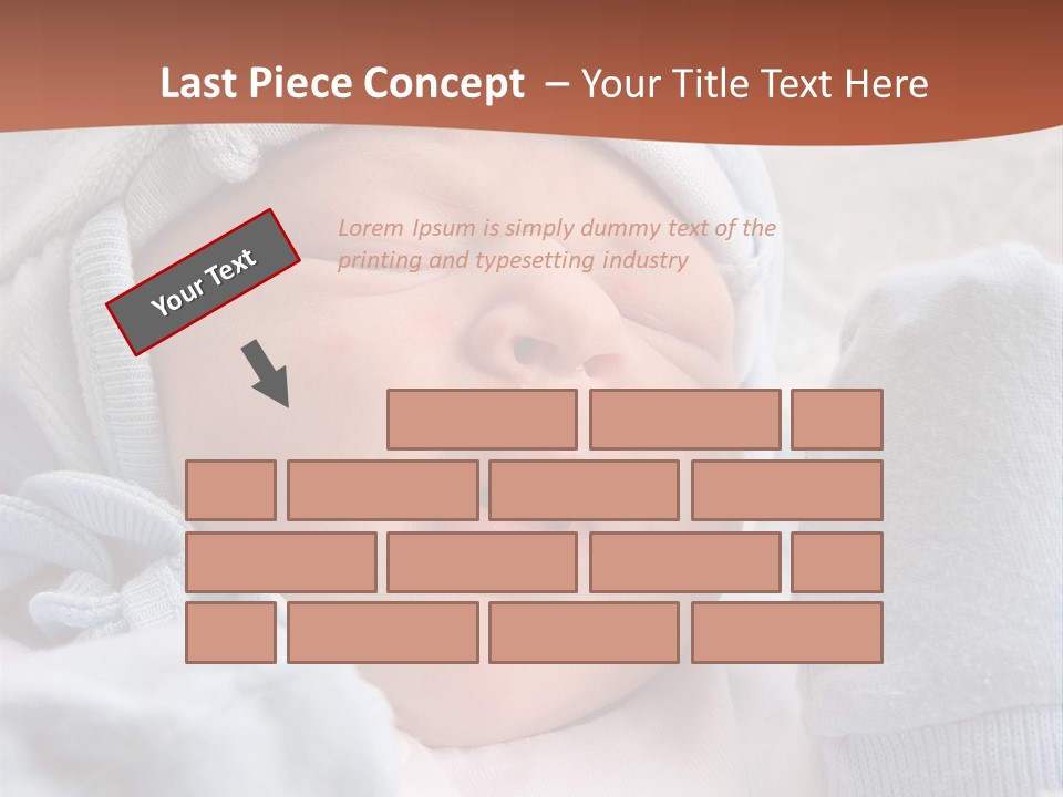 Sweet Dream After Childbirth, Newborn Baby In Hospital. PowerPoint Template