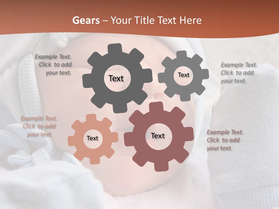 Sweet Dream After Childbirth, Newborn Baby In Hospital. PowerPoint Template