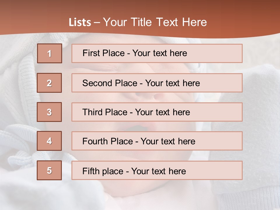 Sweet Dream After Childbirth, Newborn Baby In Hospital. PowerPoint Template