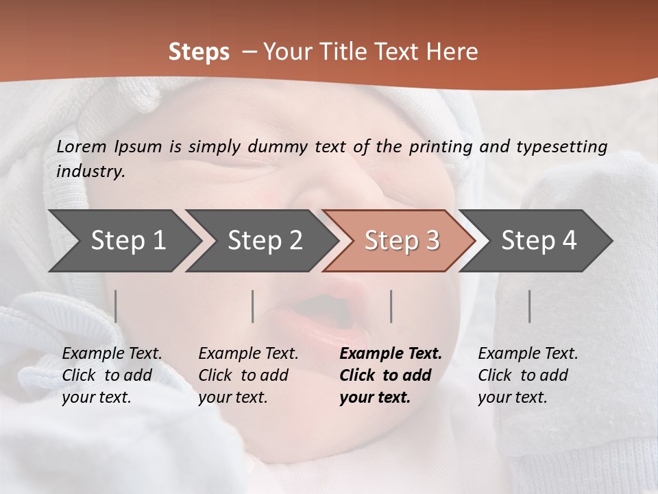 Sweet Dream After Childbirth, Newborn Baby In Hospital. PowerPoint Template