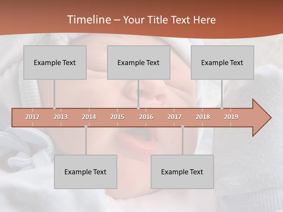 Sweet Dream After Childbirth, Newborn Baby In Hospital. PowerPoint Template