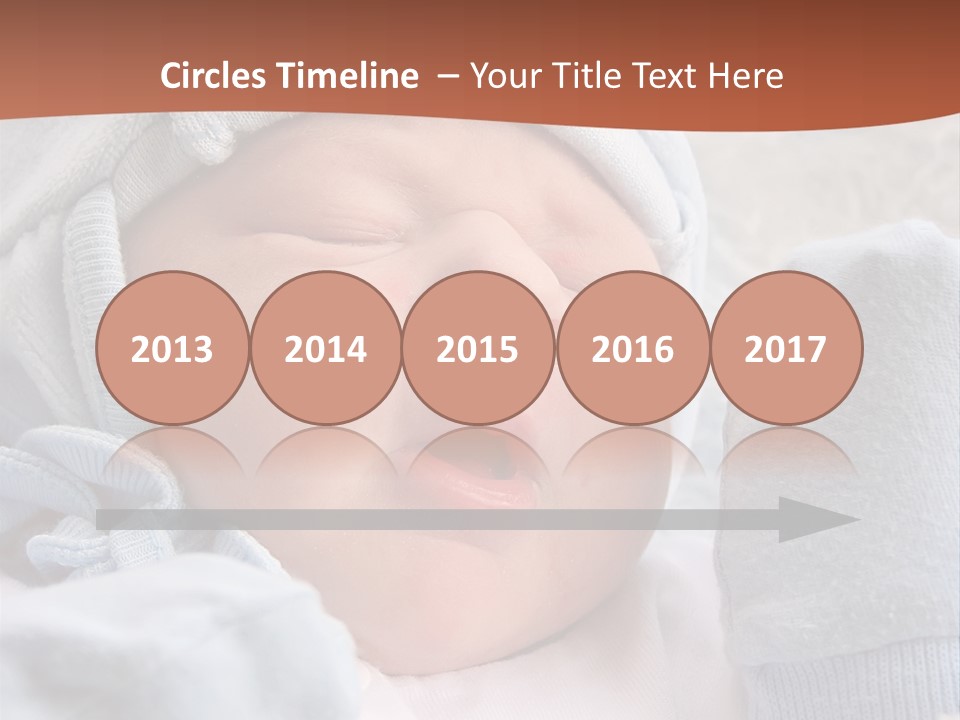 Sweet Dream After Childbirth, Newborn Baby In Hospital. PowerPoint Template