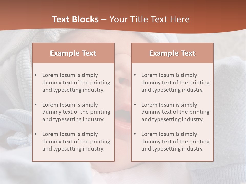 Sweet Dream After Childbirth, Newborn Baby In Hospital. PowerPoint Template