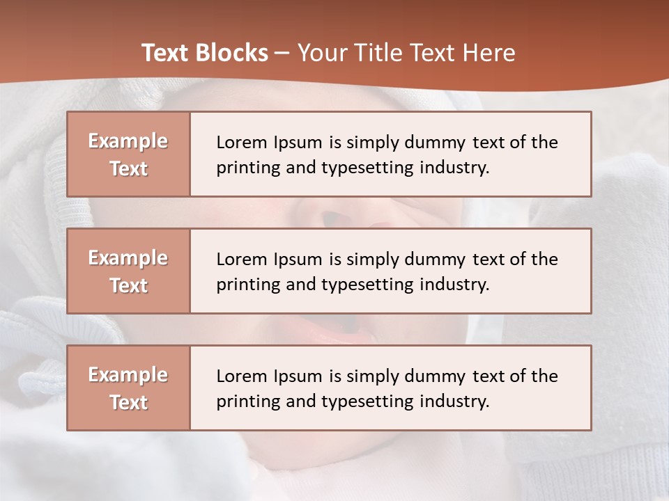 Sweet Dream After Childbirth, Newborn Baby In Hospital. PowerPoint Template
