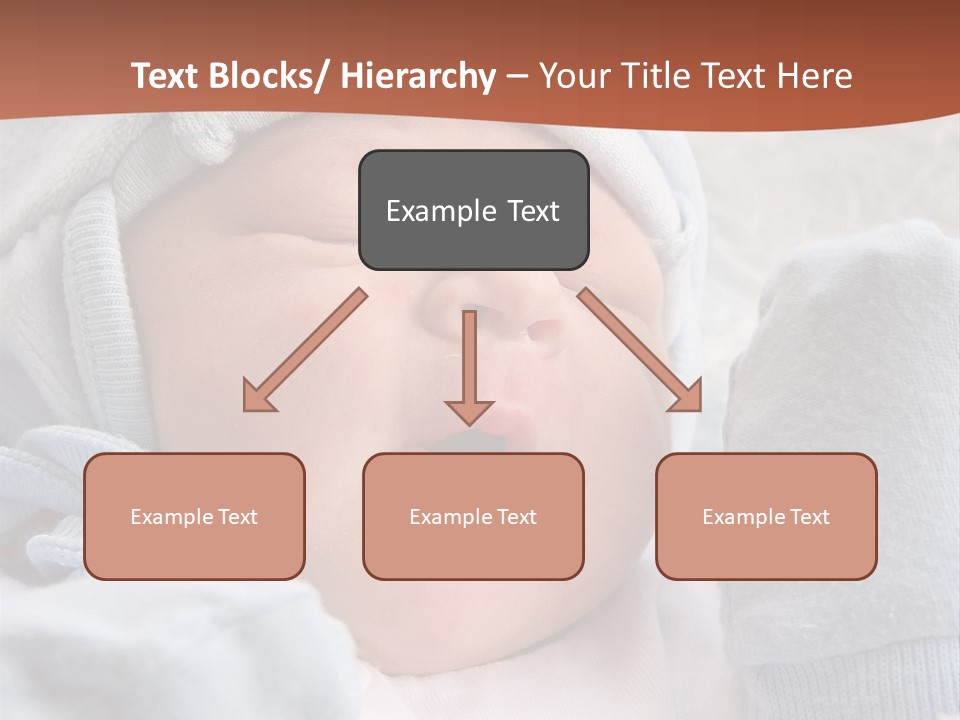 Sweet Dream After Childbirth, Newborn Baby In Hospital. PowerPoint Template