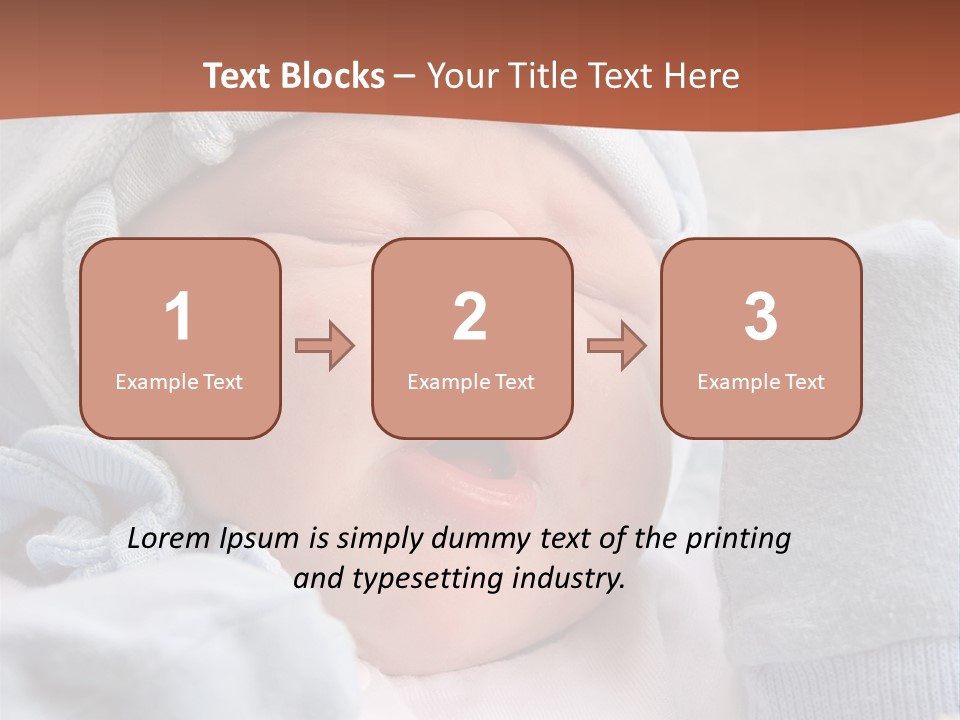 Sweet Dream After Childbirth, Newborn Baby In Hospital. PowerPoint Template
