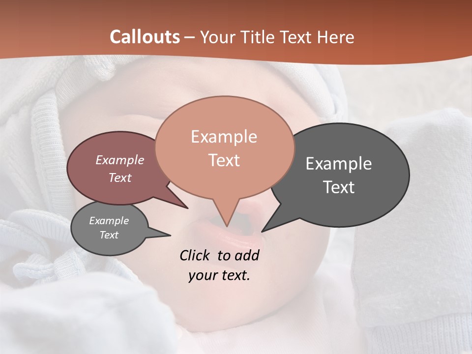 Sweet Dream After Childbirth, Newborn Baby In Hospital. PowerPoint Template