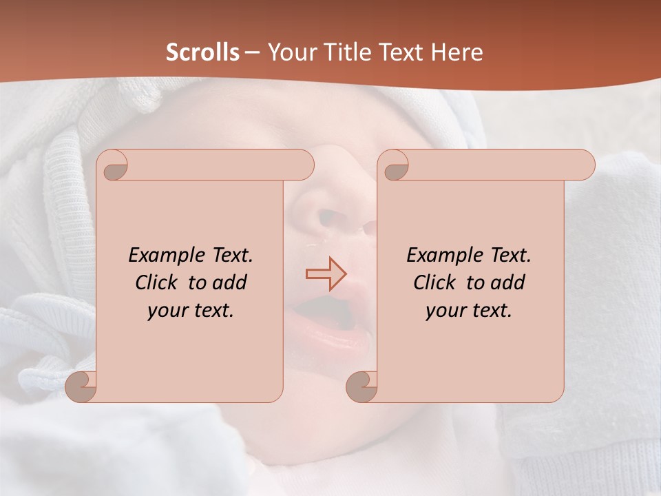 Sweet Dream After Childbirth, Newborn Baby In Hospital. PowerPoint Template