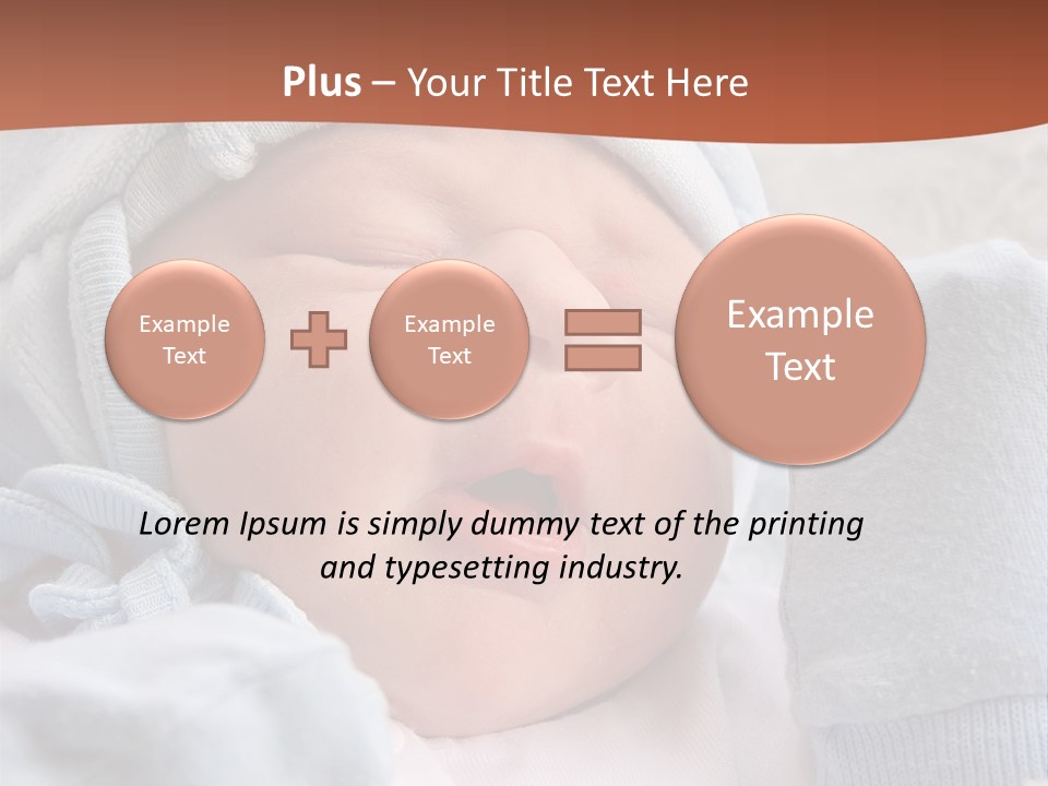 Sweet Dream After Childbirth, Newborn Baby In Hospital. PowerPoint Template