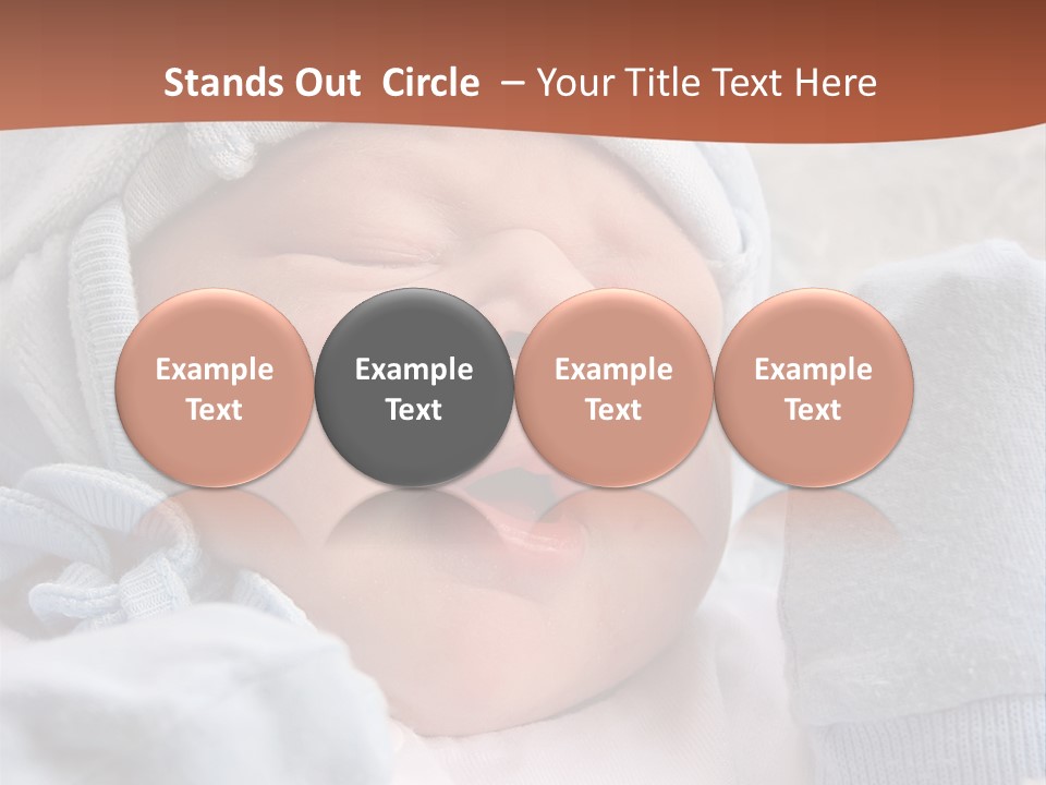 Sweet Dream After Childbirth, Newborn Baby In Hospital. PowerPoint Template