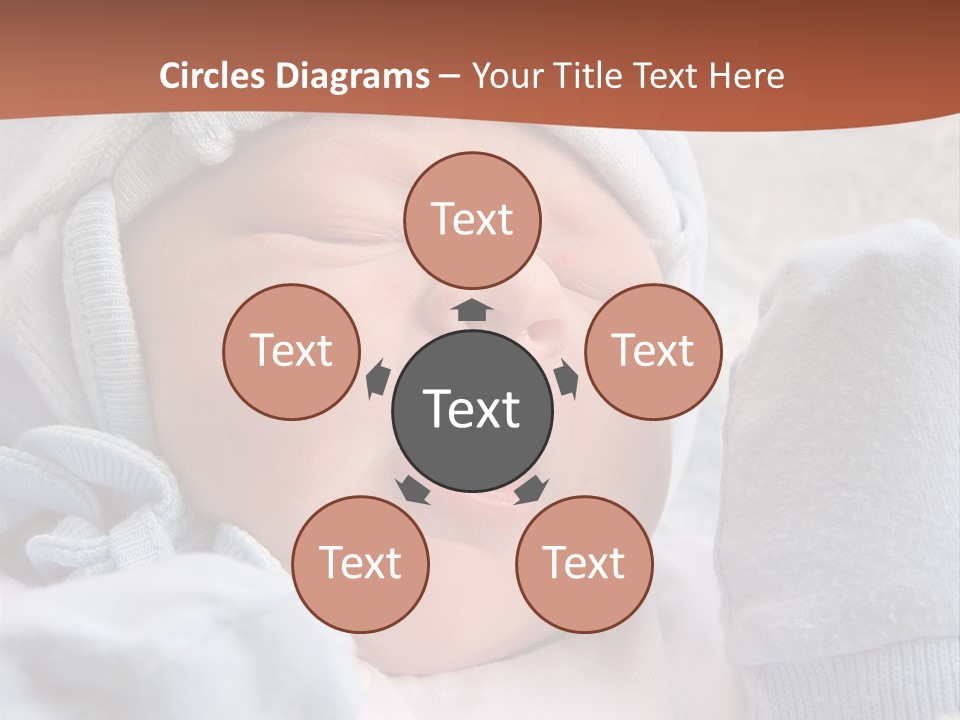 Sweet Dream After Childbirth, Newborn Baby In Hospital. PowerPoint Template