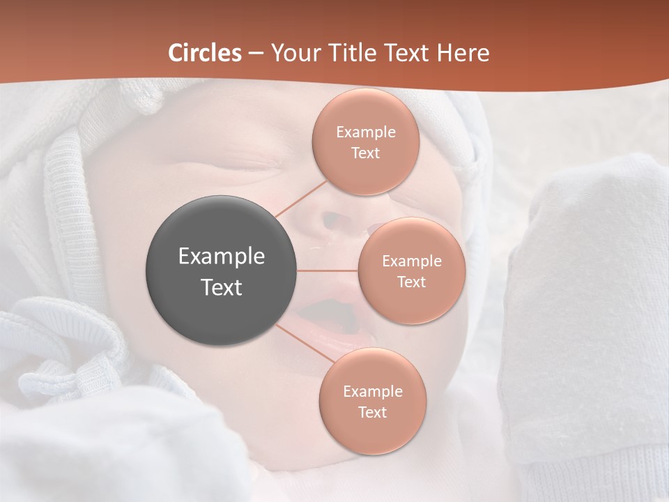 Sweet Dream After Childbirth, Newborn Baby In Hospital. PowerPoint Template