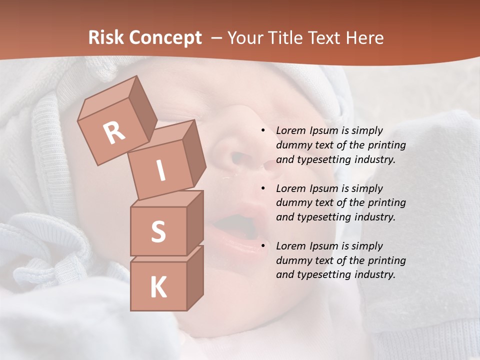 Sweet Dream After Childbirth, Newborn Baby In Hospital. PowerPoint Template