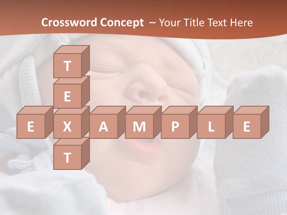 Sweet Dream After Childbirth, Newborn Baby In Hospital. PowerPoint Template