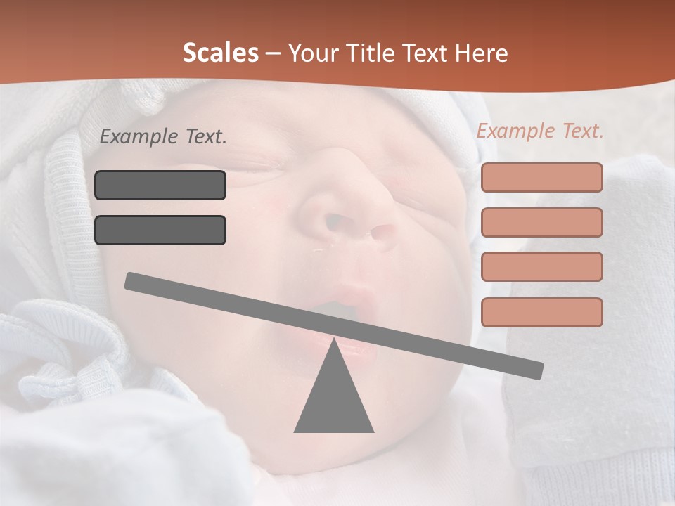 Sweet Dream After Childbirth, Newborn Baby In Hospital. PowerPoint Template