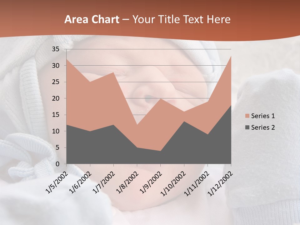 Sweet Dream After Childbirth, Newborn Baby In Hospital. PowerPoint Template