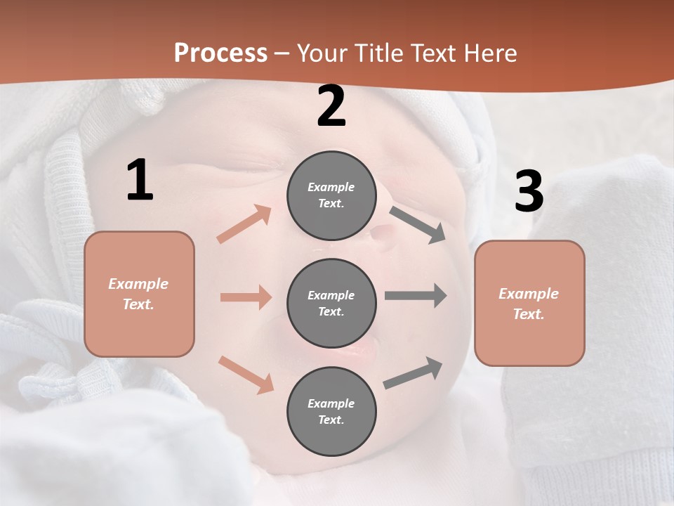 Sweet Dream After Childbirth, Newborn Baby In Hospital. PowerPoint Template