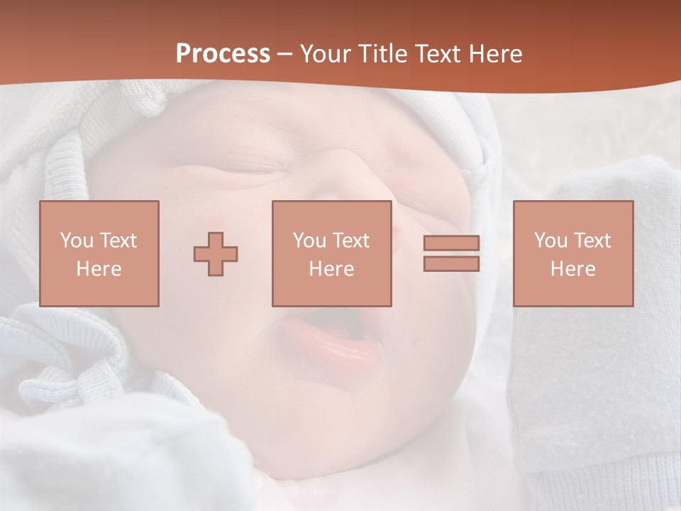Sweet Dream After Childbirth, Newborn Baby In Hospital. PowerPoint Template