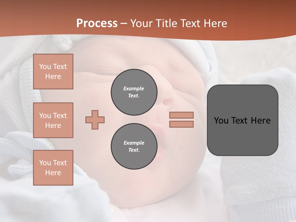 Sweet Dream After Childbirth, Newborn Baby In Hospital. PowerPoint Template