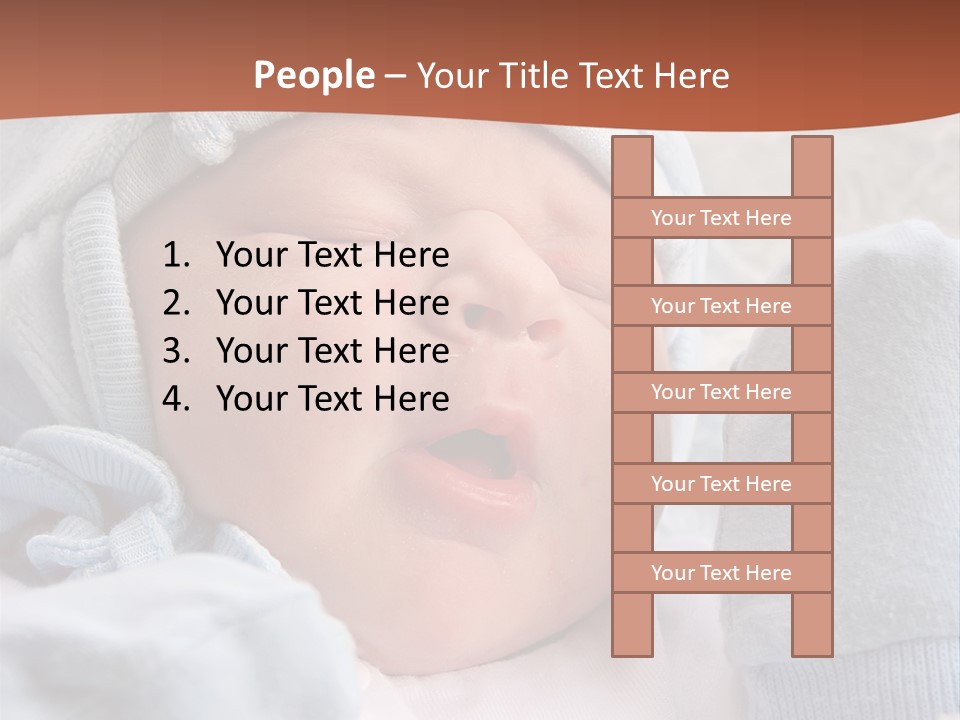 Sweet Dream After Childbirth, Newborn Baby In Hospital. PowerPoint Template