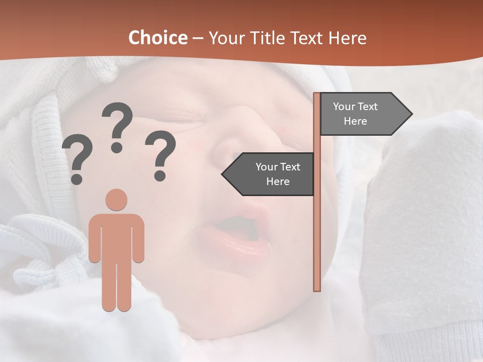 Sweet Dream After Childbirth, Newborn Baby In Hospital. PowerPoint Template