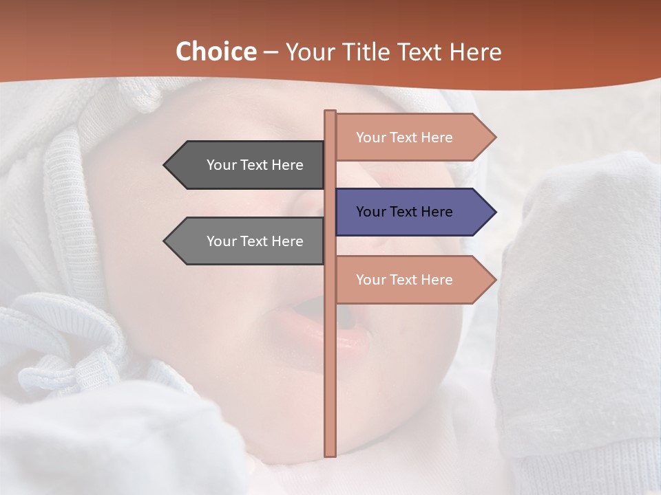 Sweet Dream After Childbirth, Newborn Baby In Hospital. PowerPoint Template