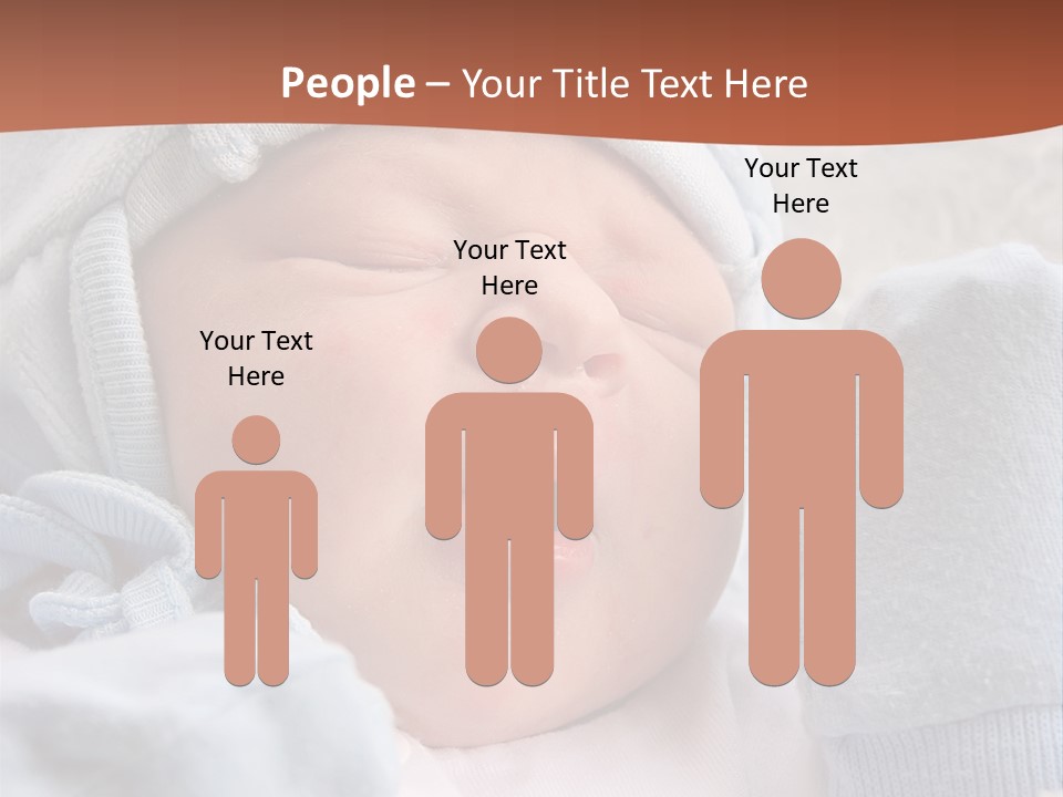 Sweet Dream After Childbirth, Newborn Baby In Hospital. PowerPoint Template