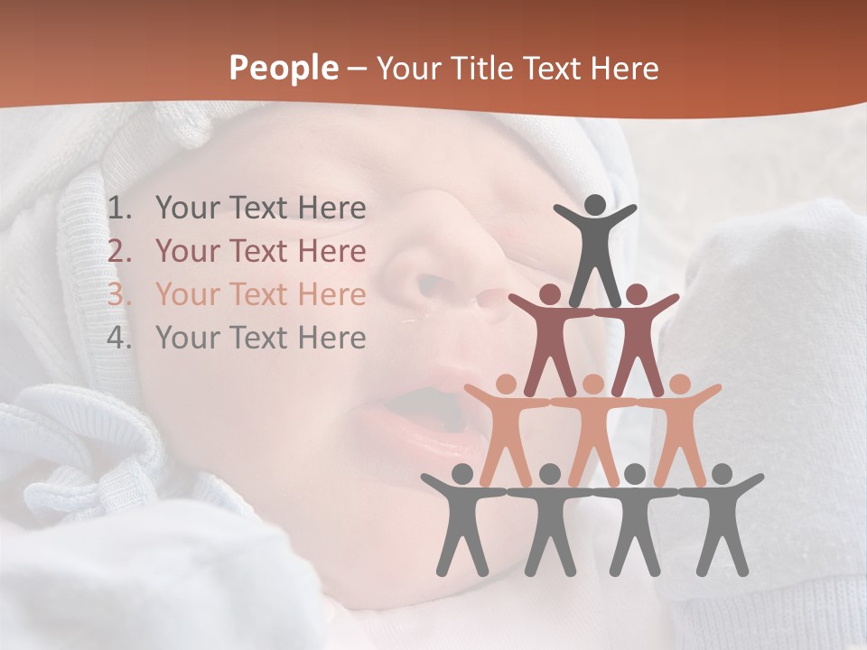 Sweet Dream After Childbirth, Newborn Baby In Hospital. PowerPoint Template