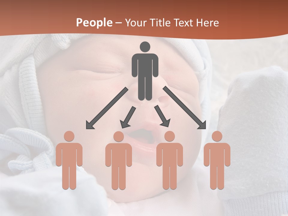 Sweet Dream After Childbirth, Newborn Baby In Hospital. PowerPoint Template