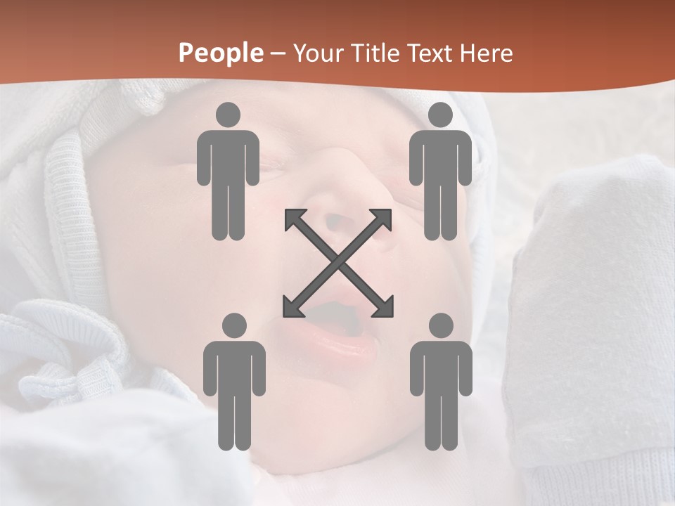 Sweet Dream After Childbirth, Newborn Baby In Hospital. PowerPoint Template