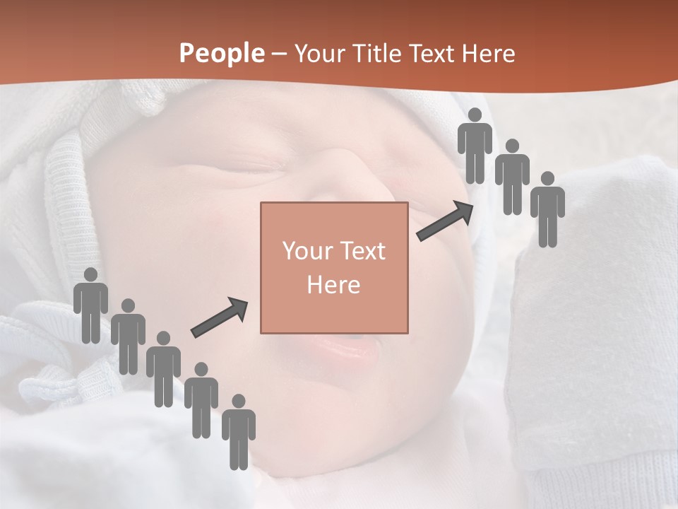 Sweet Dream After Childbirth, Newborn Baby In Hospital. PowerPoint Template