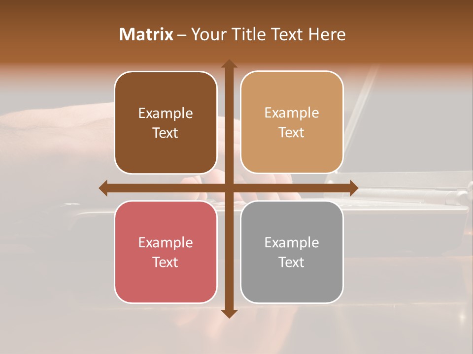 Male Hands Typing On Laptop Keyboard PowerPoint Template