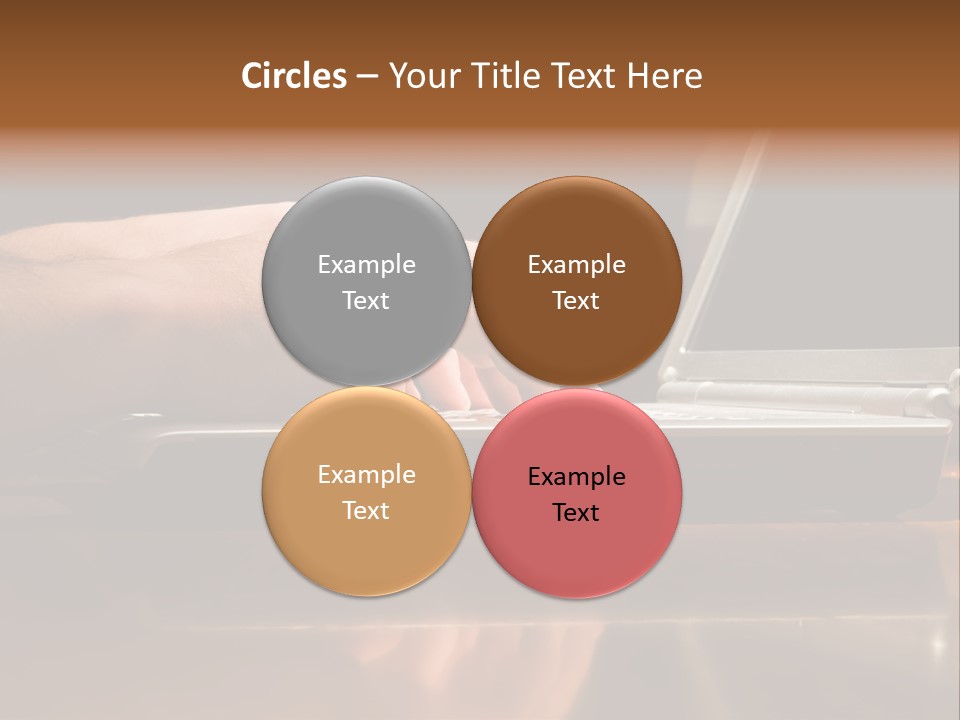 Male Hands Typing On Laptop Keyboard PowerPoint Template