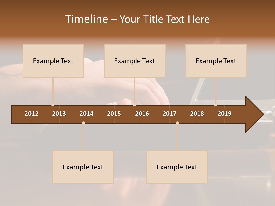 Male Hands Typing On Laptop Keyboard PowerPoint Template