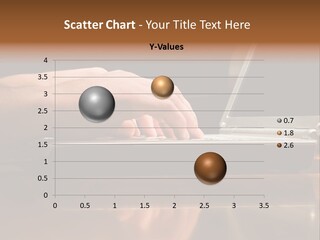 Male Hands Typing On Laptop Keyboard PowerPoint Template