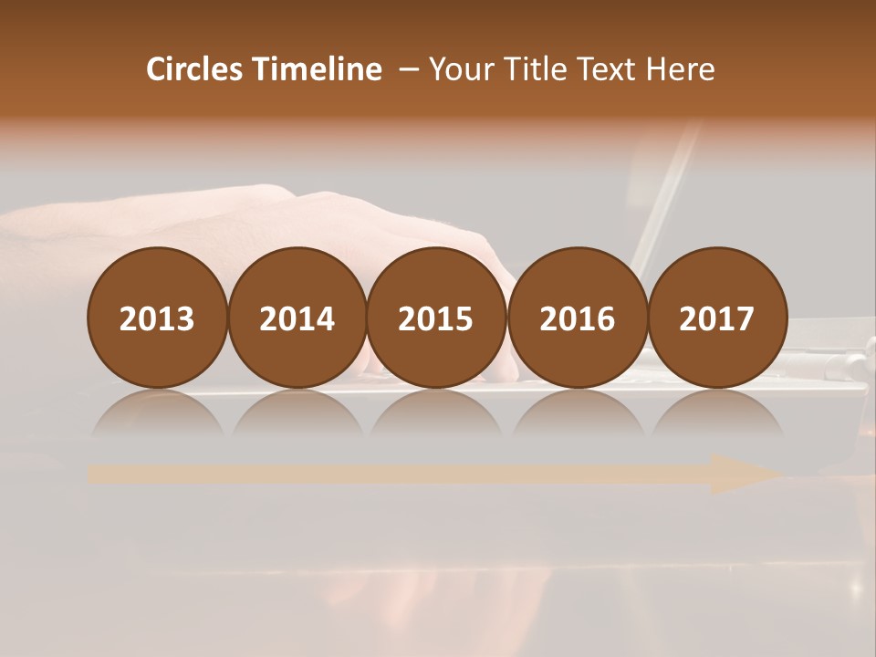 Male Hands Typing On Laptop Keyboard PowerPoint Template