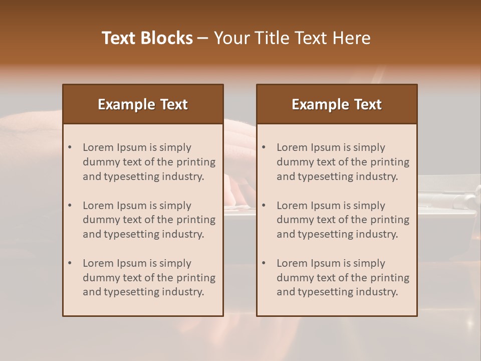 Male Hands Typing On Laptop Keyboard PowerPoint Template