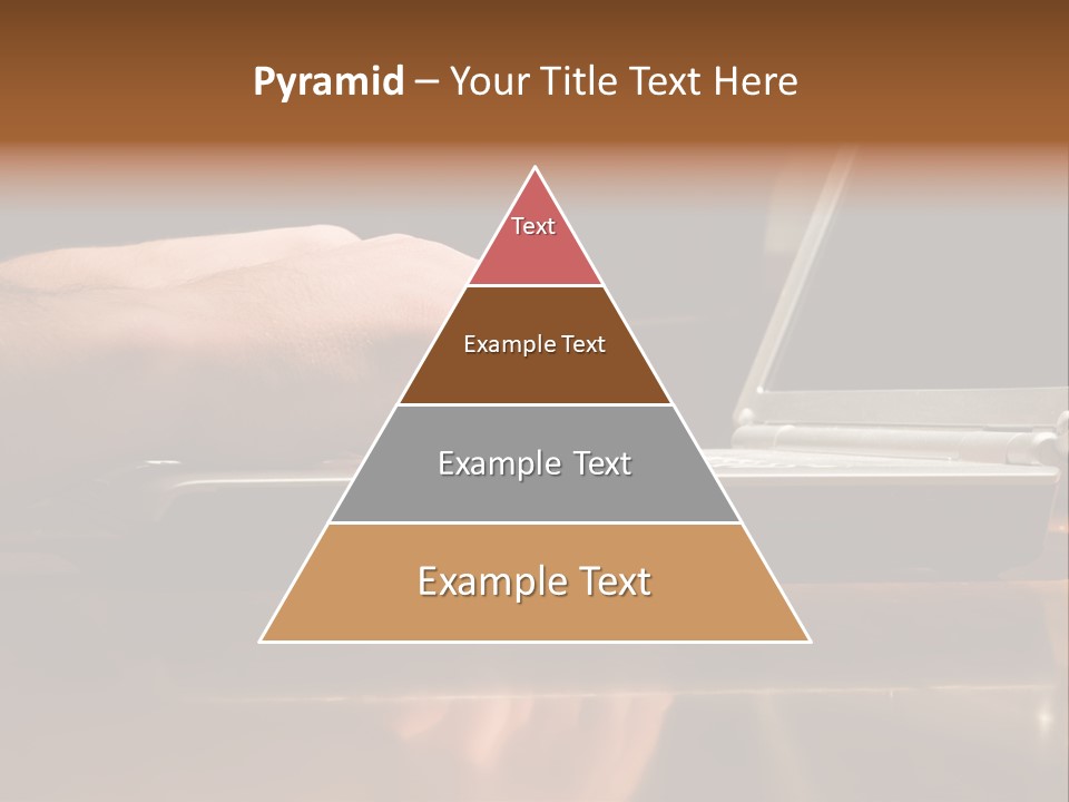 Male Hands Typing On Laptop Keyboard PowerPoint Template