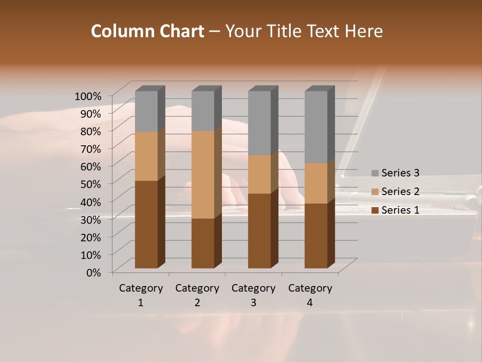 Male Hands Typing On Laptop Keyboard PowerPoint Template