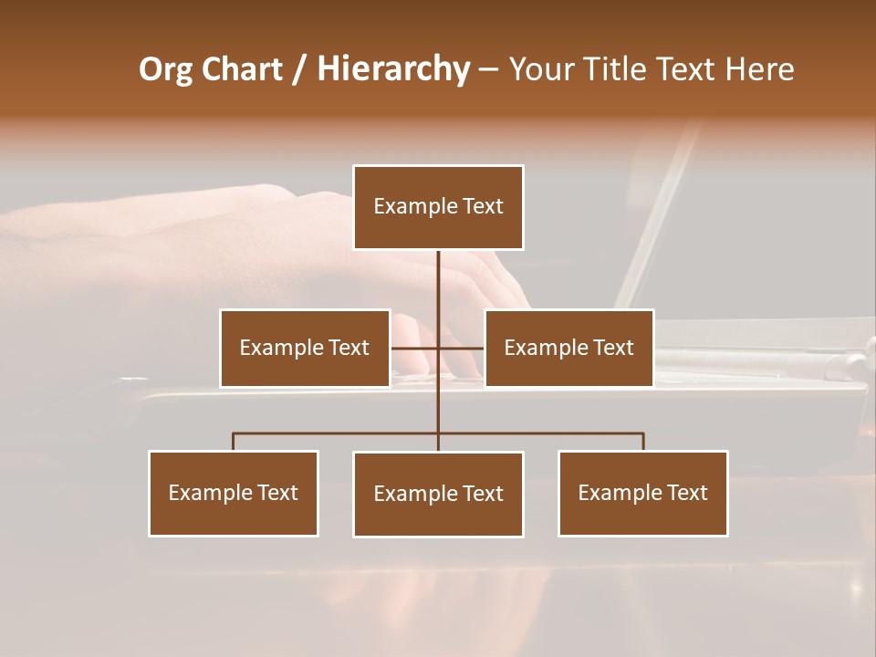 Male Hands Typing On Laptop Keyboard PowerPoint Template