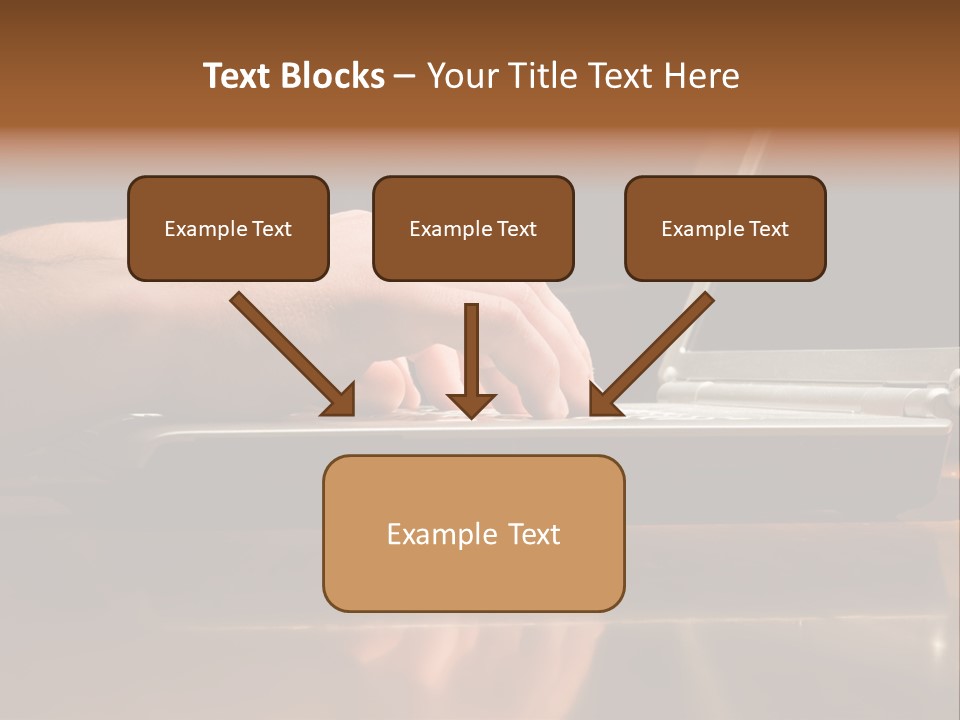 Male Hands Typing On Laptop Keyboard PowerPoint Template