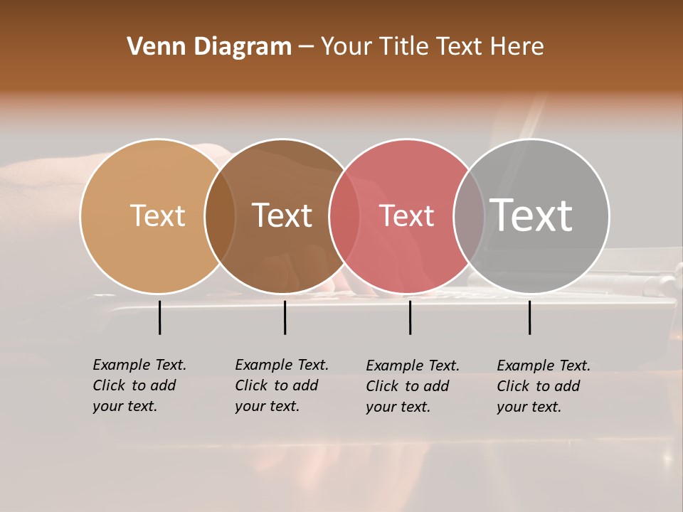 Male Hands Typing On Laptop Keyboard PowerPoint Template